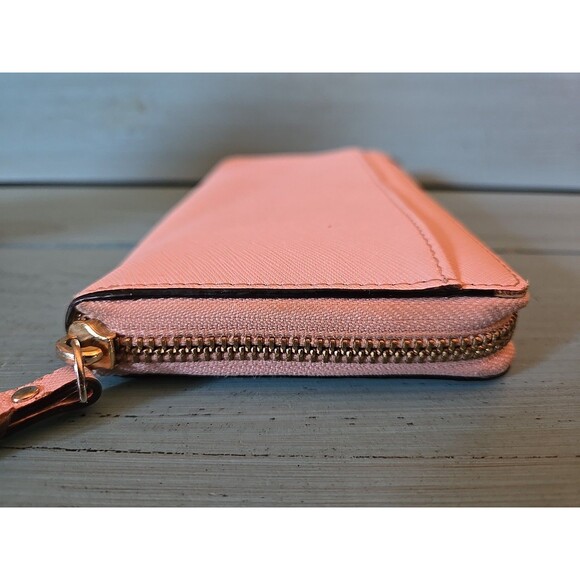 Kate Spade Pink Wallet Zipper, Women Leather Holds Cash Coins Credit Cards 7×3 - Picture 6 of 15